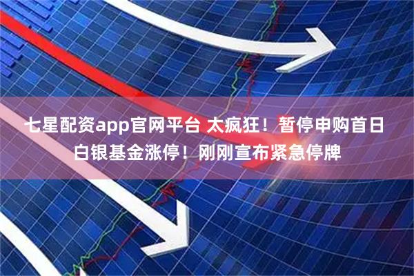 七星配资app官网平台 太疯狂！暂停申购首日 白银基金涨停！刚刚宣布紧急停牌