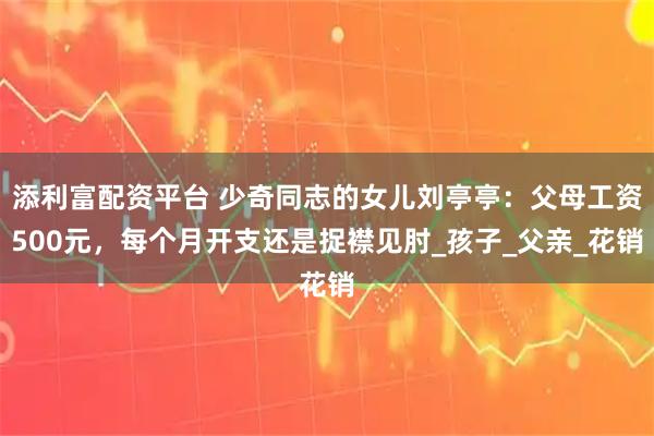 添利富配资平台 少奇同志的女儿刘亭亭：父母工资500元，每个月开支还是捉襟见肘_孩子_父亲_花销